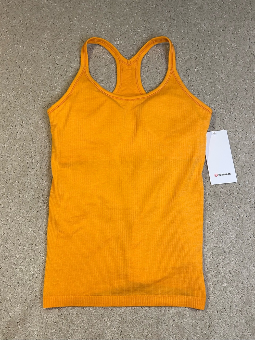 NWT Lululemon Ebb to Street Tank Top Citrus Sizzle - Size 10